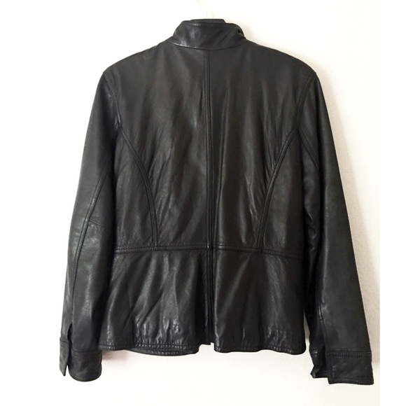 Black leather jacket size small - Picture 2 of 6